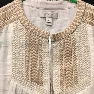 J.Crew boho embroidered peasant blouse